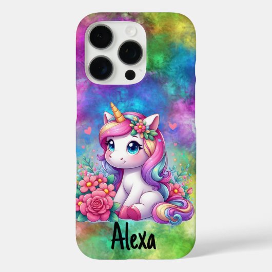 Neonwolken en eenhoorn personaliseren Case-Mate iPhone case (Achterkant)