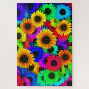 neonzonnebloemen puzzel