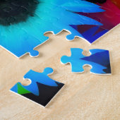 neonzonnebloemen puzzel legpuzzel (Zijkant)