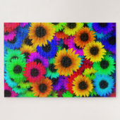 neonzonnebloemen puzzel legpuzzel (Horizontaal)