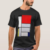 Neoplasticisme Abstract schilderontwerp van Piet M T-shirt (Voorkant)