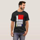 Neoplasticisme Abstract schilderontwerp van Piet M T-shirt (Voorkant volledig)