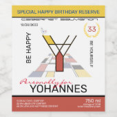 Neoplasticisme Abstracte Art Monogram. Brief Y Wijn Etiket (Enkel label)