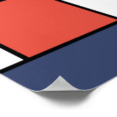 Neoplasticisme abstracte kunst van lijnen en vorme poster (Hoek)