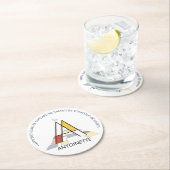 Neoplasticisme Art Cool Monogram. Brief A Ronde Kartonnen Onderzetter (Insitu)