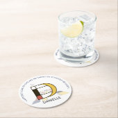 Neoplasticisme Art Cool Monogram. Brief D Ronde Kartonnen Onderzetter (Insitu)