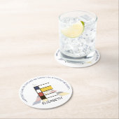 Neoplasticisme Art Cool Monogram. Brief E Ronde Kartonnen Onderzetter (Insitu)