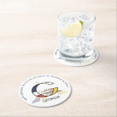 Neoplasticisme Art Cool Monogram. Brief G Ronde Kartonnen Onderzetter (Insitu)