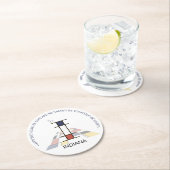 Neoplasticisme Art Cool Monogram. Brief I Ronde Kartonnen Onderzetter (Insitu)