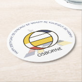 Neoplasticisme Art Cool Monogram. Brief O Ronde Kartonnen Onderzetter (Gebogen)