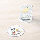 Neoplasticisme Art Cool Monogram. Brief P Ronde Kartonnen Onderzetter (Insitu)