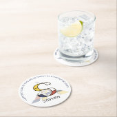 Neoplasticisme Art Cool Monogram. Brief S Ronde Kartonnen Onderzetter (Insitu)