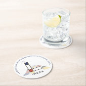 Neoplasticisme Art Cool Monogram. Letter L Ronde Kartonnen Onderzetter (Insitu)