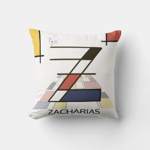Neoplasticisme Art Cool Monogram. Letter Z Kussen