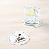 Neoplasticisme Art Cool Monogram. Letter Z Ronde Kartonnen Onderzetter (Insitu)