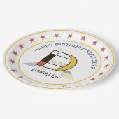 Neoplasticisme Art Elegant Monogram. Brief D Papieren Bordje (Gekanteld)