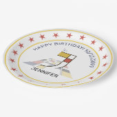 Neoplasticisme Art Elegant Monogram. Brief J Papieren Bordje (Gekanteld)