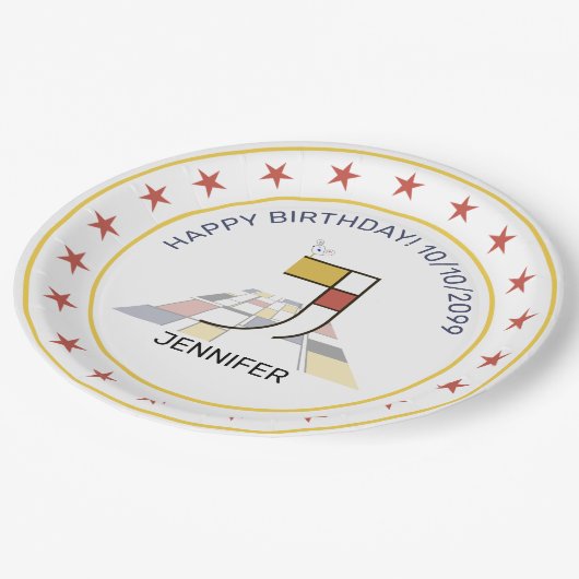 Neoplasticisme Art Elegant Monogram. Brief J Papieren Bordje (Gekanteld)