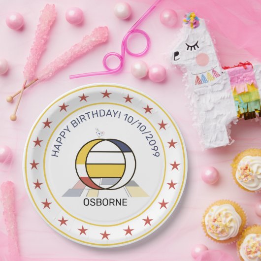 Neoplasticisme Art Elegant Monogram. Brief O Papieren Bordje (Feest)