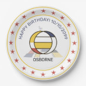 Neoplasticisme Art Elegant Monogram. Brief O Papieren Bordje (Voorkant)