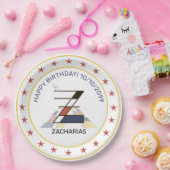 Neoplasticisme Art Elegant Monogram. Letter Z Papieren Bordje (Feest)