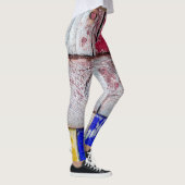 Neoplasticisme houten kunst grappig uniek leggings (Rechts)