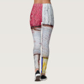 Neoplasticisme houten kunst grappig uniek leggings (Achterkant)