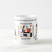 Neoplasticisme Kunst Stijlvol monogram. Brief B Koffiemok (Center)