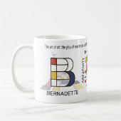 Neoplasticisme Kunst Stijlvol monogram. Brief B Koffiemok (Links)