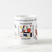 Neoplasticisme Kunst Stijlvol monogram. Brief C Koffiemok (Center)