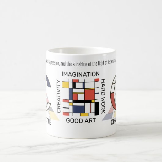 Neoplasticisme Kunst Stijlvol monogram. Brief C Koffiemok (Center)