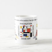 Neoplasticisme Kunst Stijlvol monogram. Brief F Koffiemok (Center)