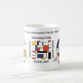 Neoplasticisme Kunst Stijlvol monogram. Brief G Koffiemok (Center)