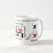 Neoplasticisme Kunst Stijlvol monogram. Brief I Koffiemok (Voorkant rechts)