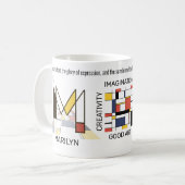 Neoplasticisme Kunst Stijlvol monogram. Brief M Koffiemok (Voorkant links)