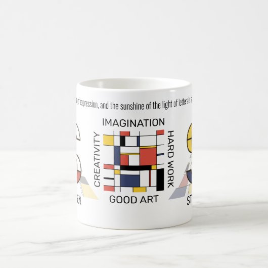 Neoplasticisme Kunst Stijlvol monogram. Brief S Koffiemok (Center)