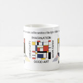 Neoplasticisme Kunst Stijlvol monogram. Brief U Koffiemok (Center)