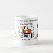 Neoplasticisme Kunst Stijlvol monogram. Letter L Koffiemok (Center)