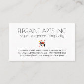 Neoplasticisme stijl art monogram. Letter V Visitekaartje (Achterkant)