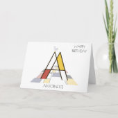 Neoplasticisme Style Monogram. Brief A Kaart (Voorkant)