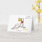 Neoplasticisme Style Monogram. Brief J Kaart (Gele Bloem)