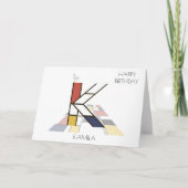 Neoplasticisme Style Monogram. Brief K Kaart (Voorkant)