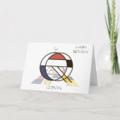 Neoplasticisme Style Monogram. Brief Q Kaart (Voorkant)