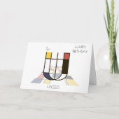 Neoplasticisme Style Monogram. Brief U Kaart (Voorkant)