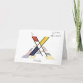 Neoplasticisme Style Monogram. Brief X Kaart (Voorkant)