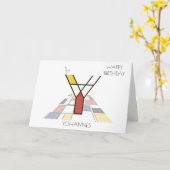 Neoplasticisme Style Monogram. Brief Y Kaart (Gele Bloem)