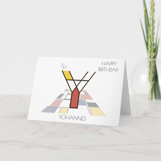 Neoplasticisme Style Monogram. Brief Y Kaart (Voorkant)