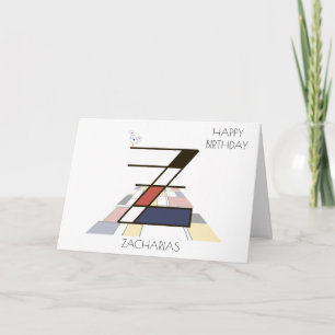 Neoplasticisme Style Monogram. Letter Z Kaart