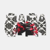 Neopolitan Damask Paisley | rood zwart wit Bedankdoosjes (Uitgevouwen)