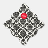 Neopolitan Damask Paisley | rood zwart wit Bedankdoosjes (Uitgevouwen)